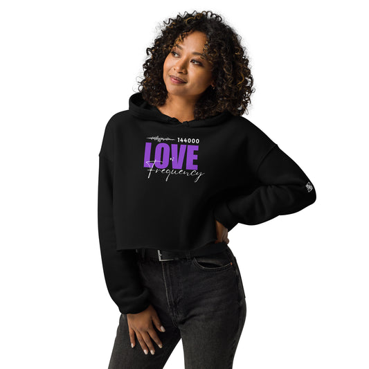 144K Love Frequency Women's Crop Hoodie