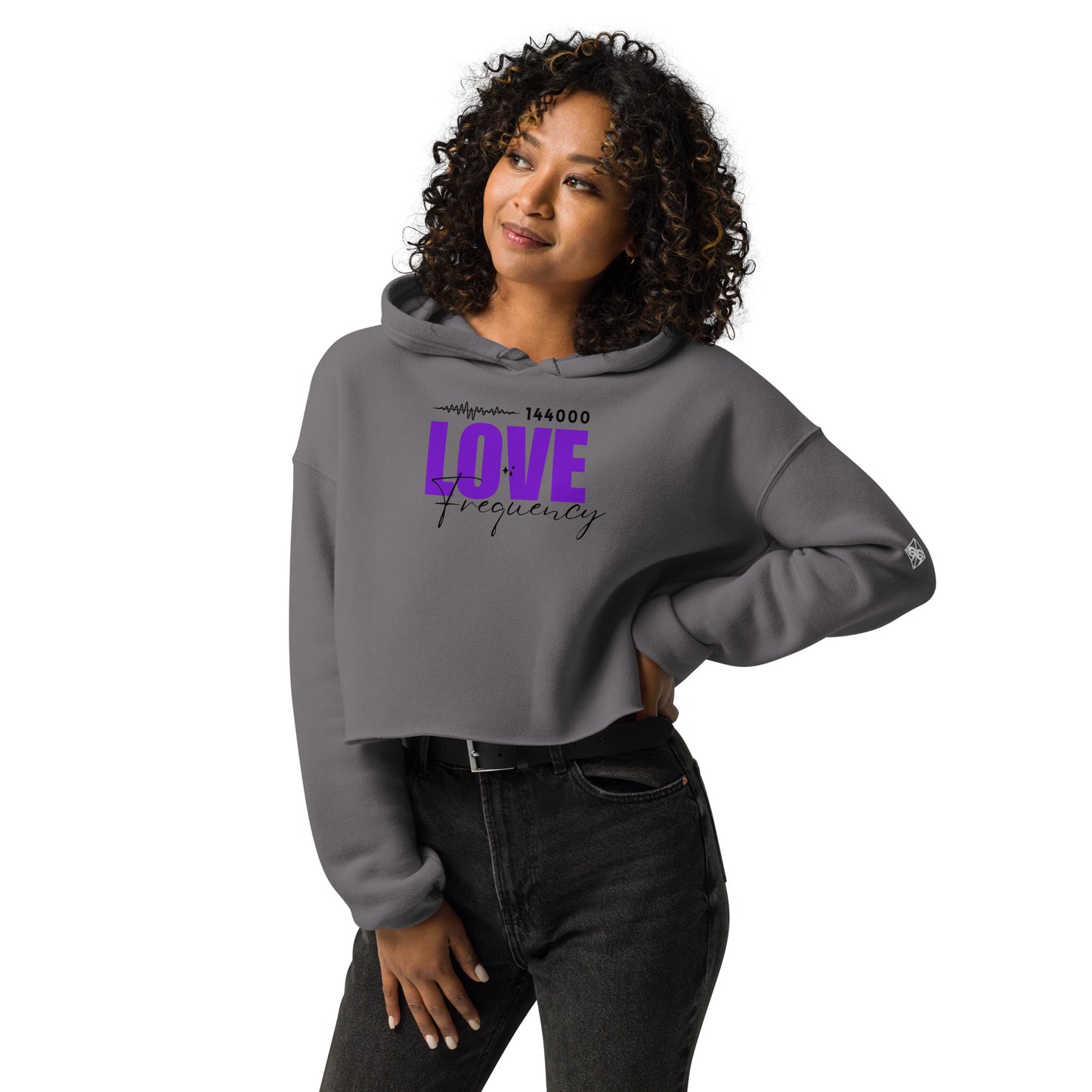 144K Love Frequency Women's Crop Hoodie